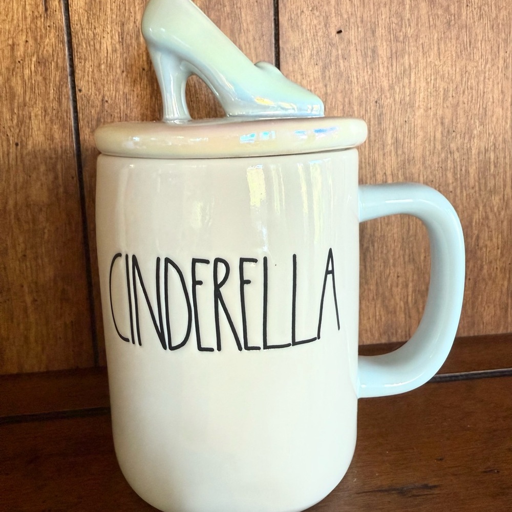 Rae Dunn Disney Cinderella Mug with Iridescent Blue Shoe Lid - Picture 2 of 3